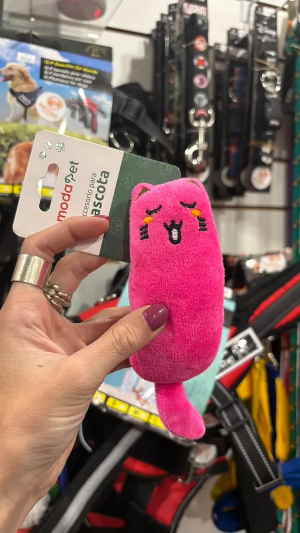 Peluche rosa para gatos